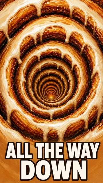 the cinnamon roll goes all the way down